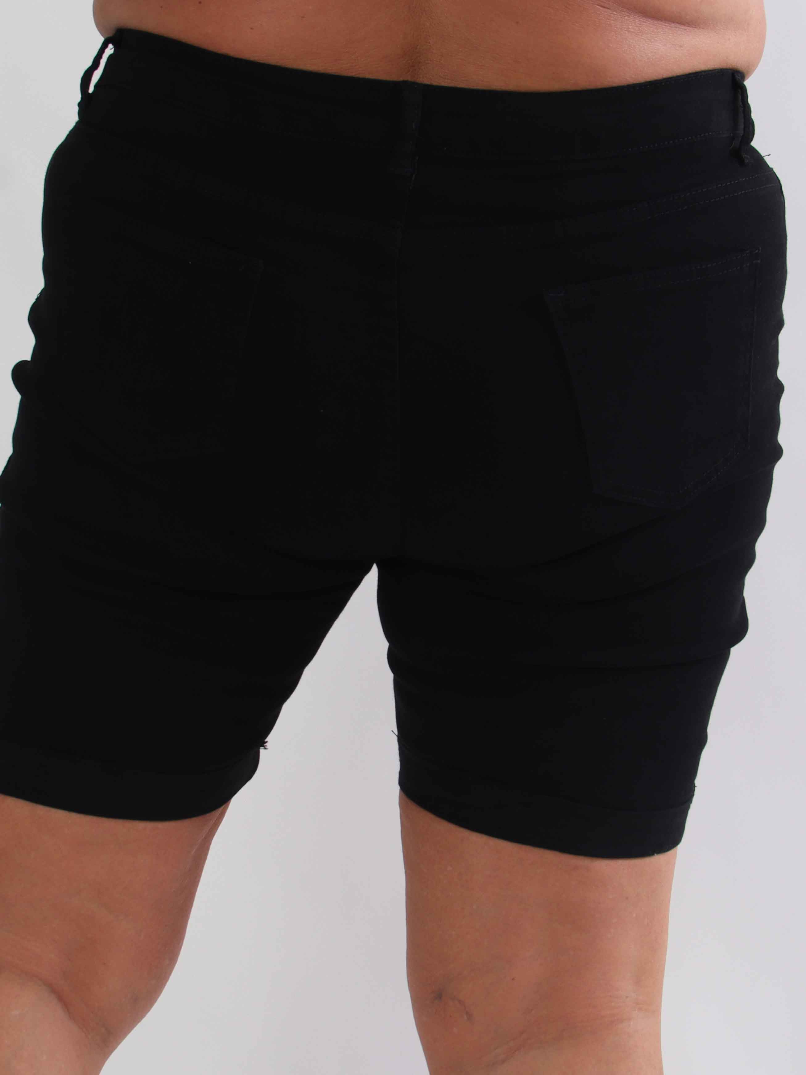 Bothilla - Højtaljede denimshorts i stretchy kvalitet